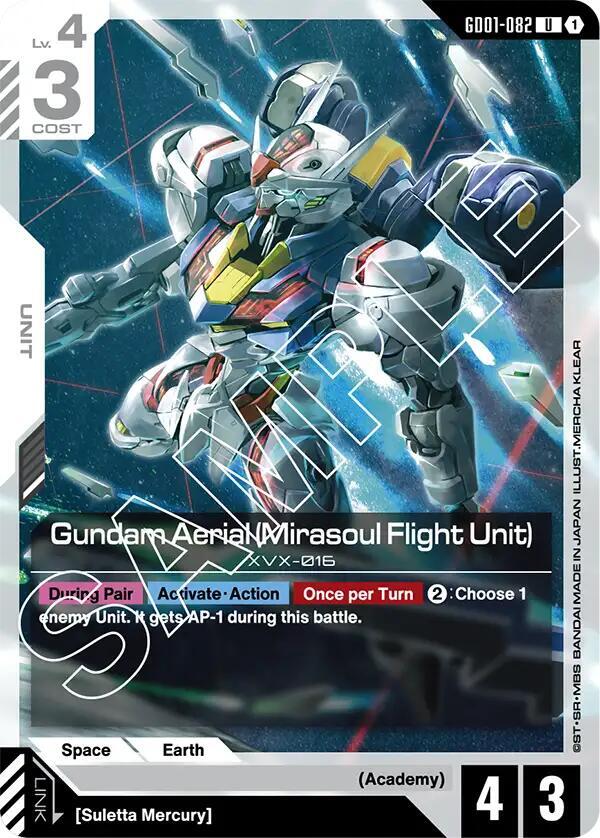 Gundam Aerial (Mirasoul Flight Unit) GD01-082 (Newtype Rising) 