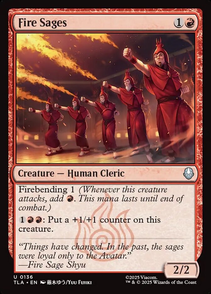 Fire Sages 136/286 (Avatar: The Last Airbender) 