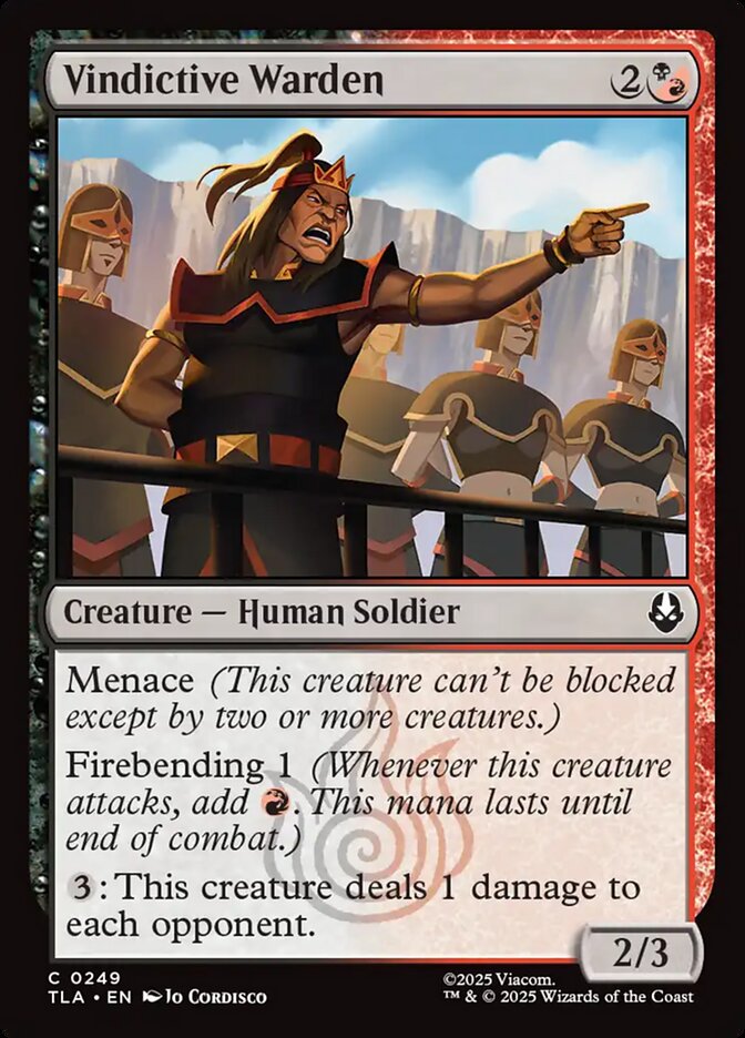 Vindictive Warden 249/286 (Avatar: The Last Airbender) 