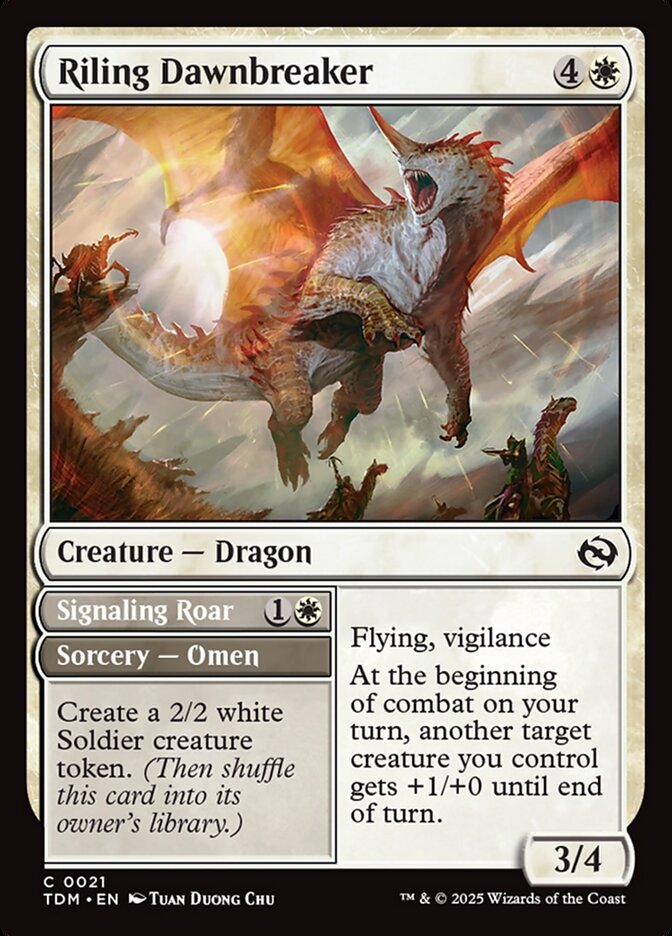 Riling Dawnbreaker // Signaling Roar 21/291 (Tarkir: Dragonstorm) 
