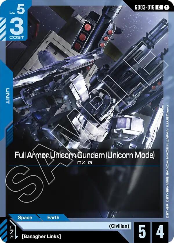 Full Armor Unicorn Gundam (Unicorn Mode) GD03-016 (Steel Requiem) 