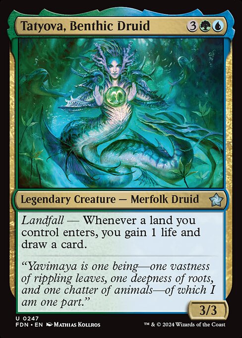 Tatyova, Benthic Druid - Foil (Foundations)(FDN-U-0247)