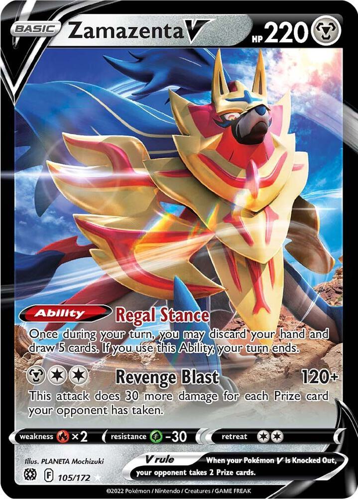 Zamazenta V (SWSH09: Brilliant Stars)(105/172)