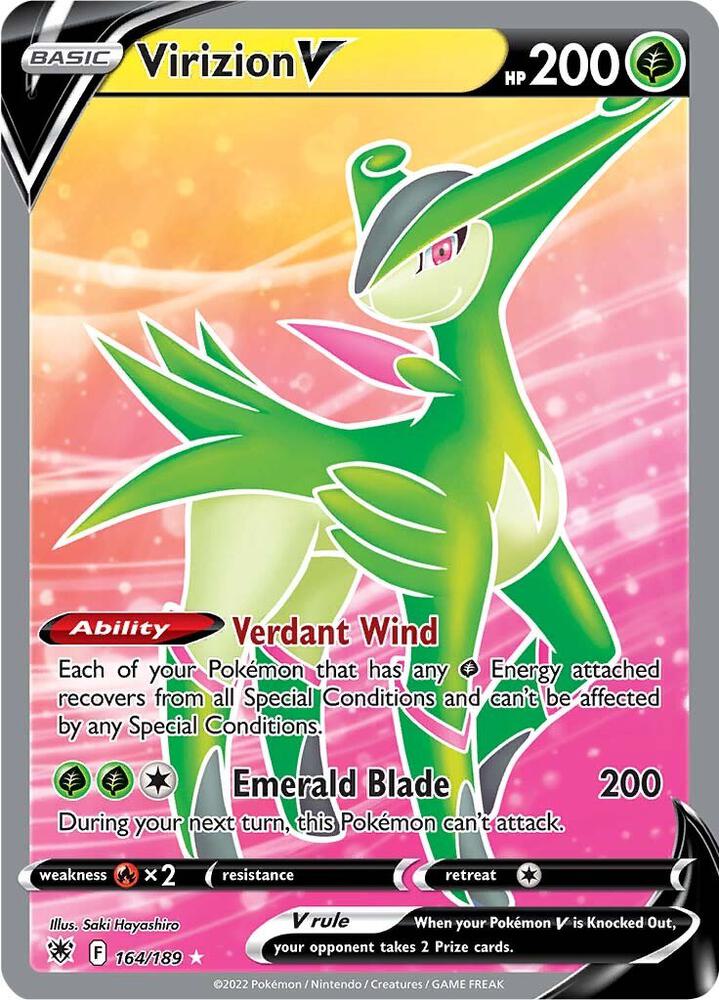 Virizion V (SWSH10: Astral Radiance)(164/189 - Full Art)