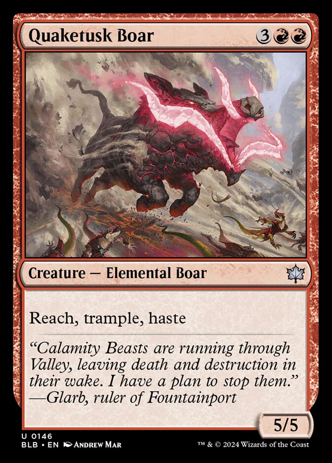 Quaketusk Boar 146 (Bloomburrow) 