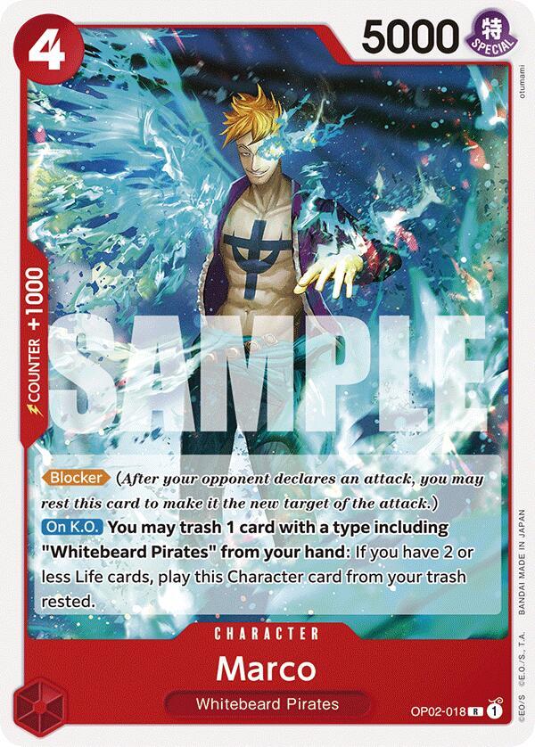 Marco OP02-018 (Starter Deck 15: RED Edward.Newgate) 
