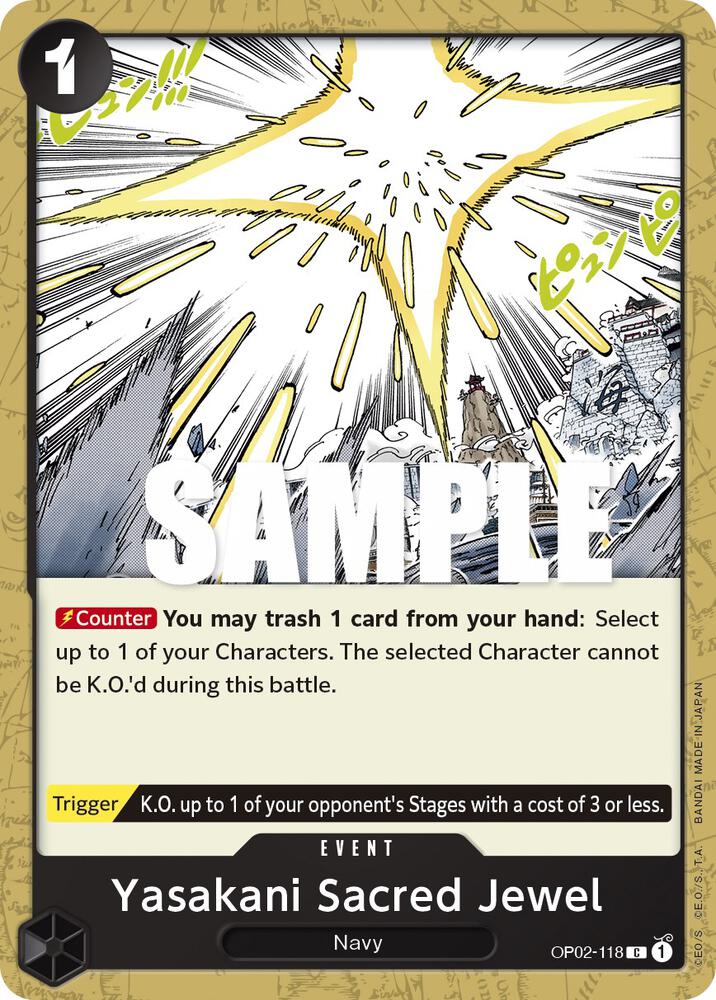 Yasakani Sacred Jewel OP02-118 (Paramount War) 