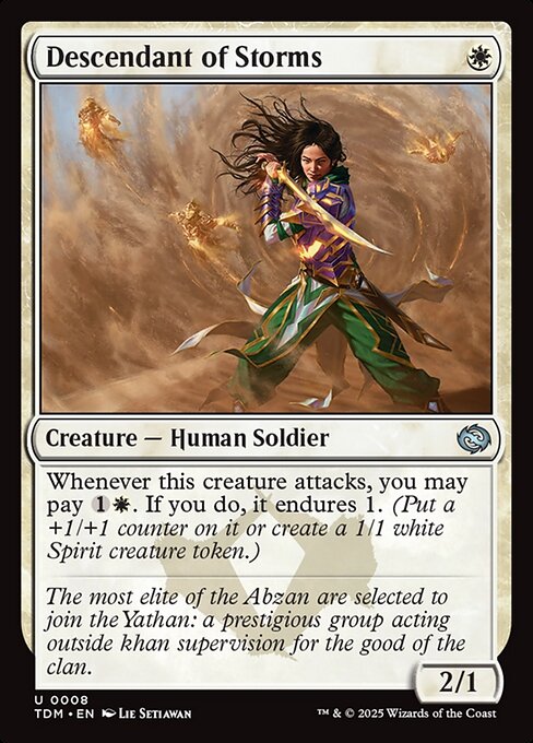 Descendant of Storms - Foil (Tarkir: Dragonstorm)(TDM-U-0008)