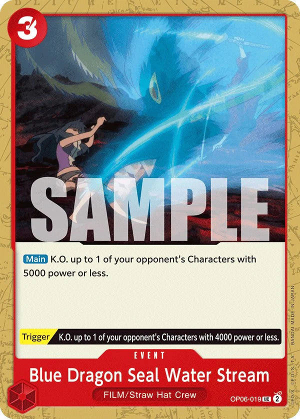 Blue Dragon Seal Water Stream (Wings of the Captain)(OP06-019)