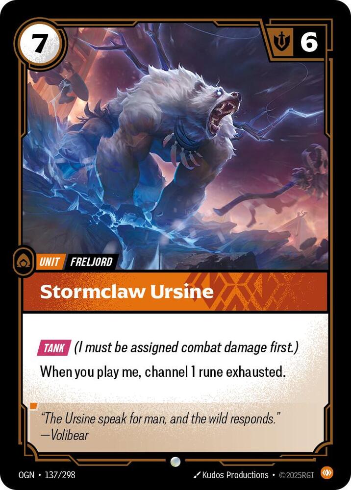 Stormclaw Ursine 137/298 (Origins) 