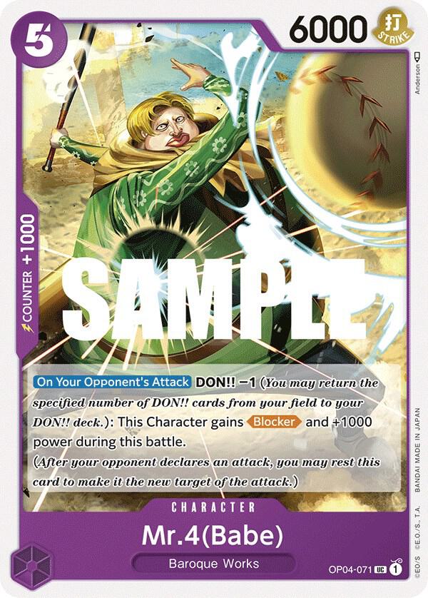 Mr.4(Babe) OP04-071 (Kingdoms of Intrigue) 