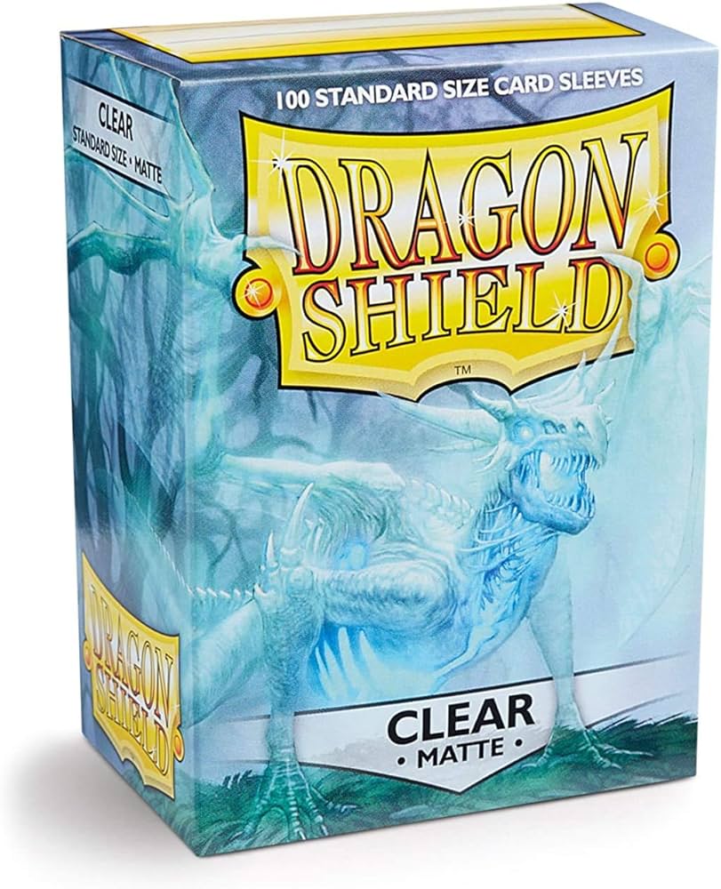 Dragon Shield Sleeves (100 Sleeves) Standard Size  - Clear MATTE