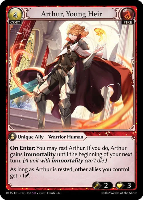 Arthur, Young Heir (Dawn Of Ashes)(DOA-118) 1st Edition
