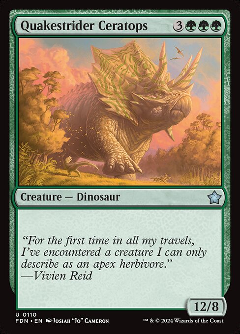 Quakestrider Ceratops - Foil (Foundations)(FDN-U-0110)