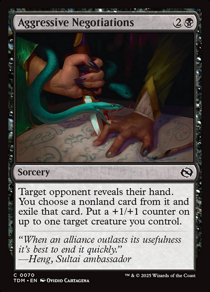 Aggressive Negotiations 70 (Tarkir: Dragonstorm) 