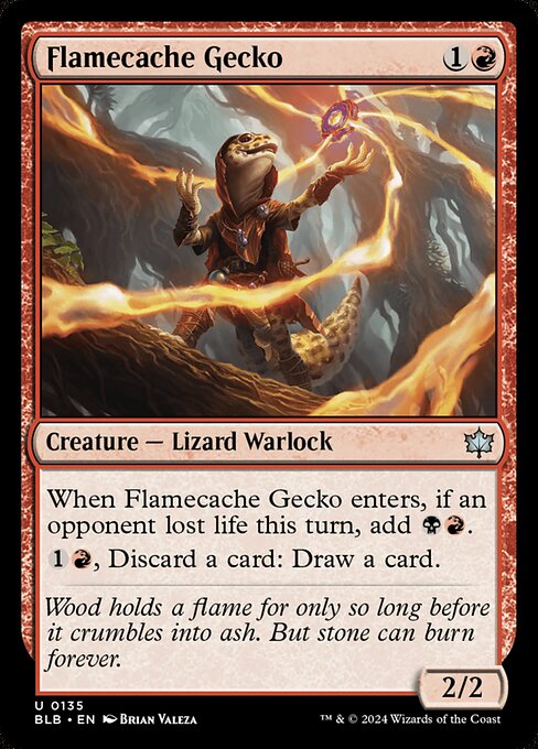 Flamecache Gecko - Foil (Bloomburrow)(BLB-U-0135)
