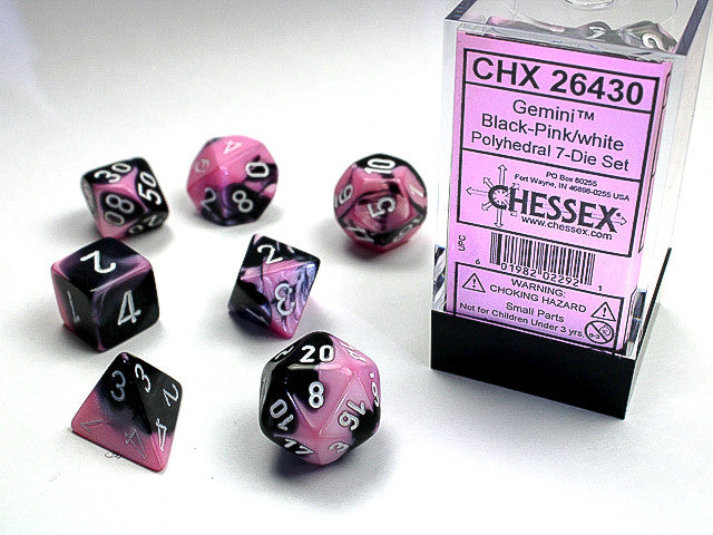 Gemini Black-Pink/White 7-Die Set (CHX 26430)