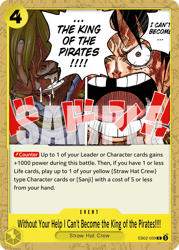 Without Your Help I Can't Become the King of the Pirates!!!! (Extra Booster - Anime 25th Collection)(EB02-059)