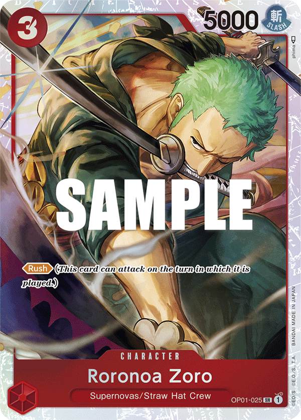 Roronoa Zoro (Ultra Deck: The Three Brothers)[Alternative Art](OP01-025)