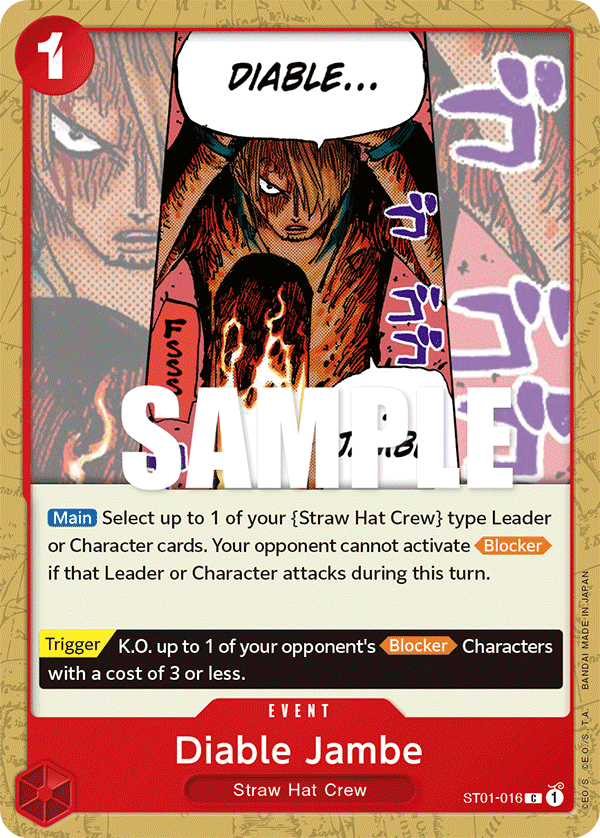 Diable Jambe (Starter Deck 1: Straw Hat Crew)(ST01 - 016)