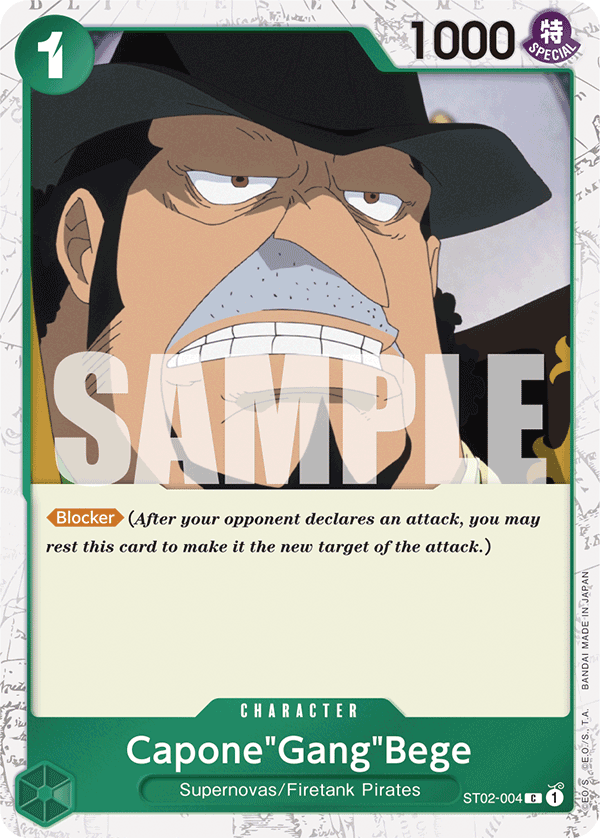 Capone"Gang"Bege (Starter Deck 2: The Worst Generation)[Jolly Roger Foil](ST02-004)