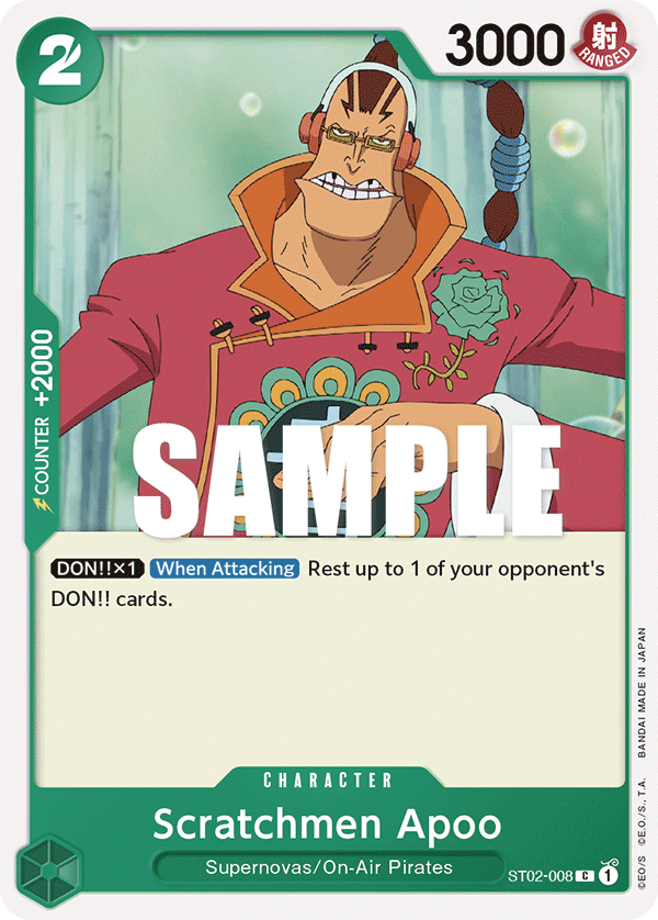 Scratchman Apoo (Starter Deck 2: The Worst Generation)(ST02-008)