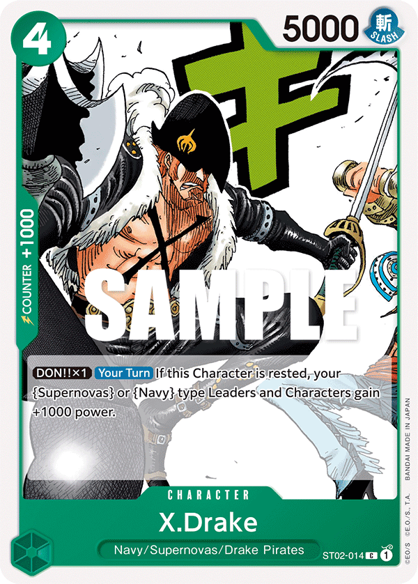 X.Drake (Starter Deck 2: The Worst Generation)(ST02-014)