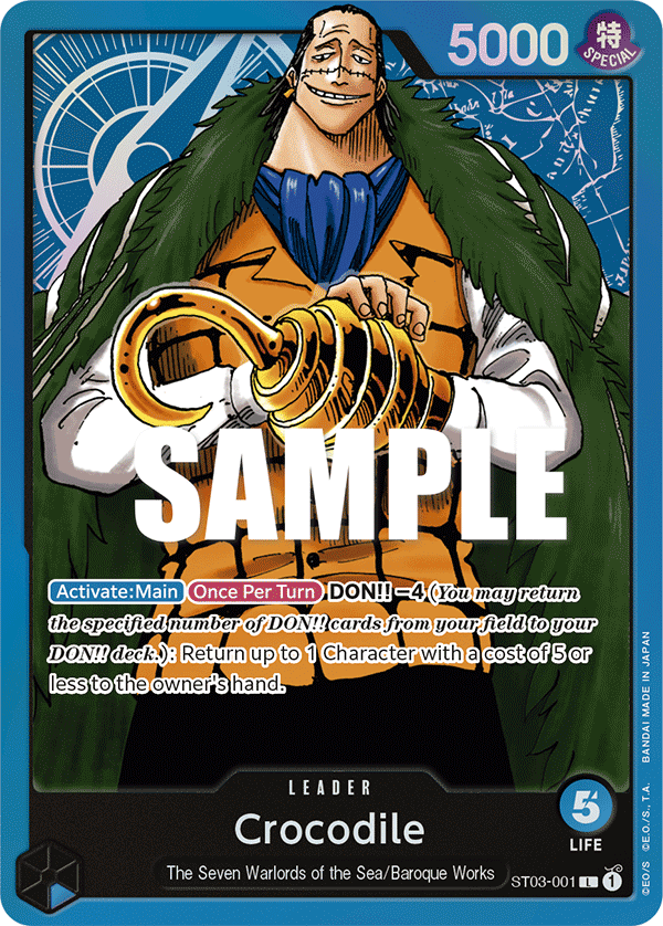 Crocodile Leader (Starter Deck 3: The Seven Warlords)(ST03 - 001)