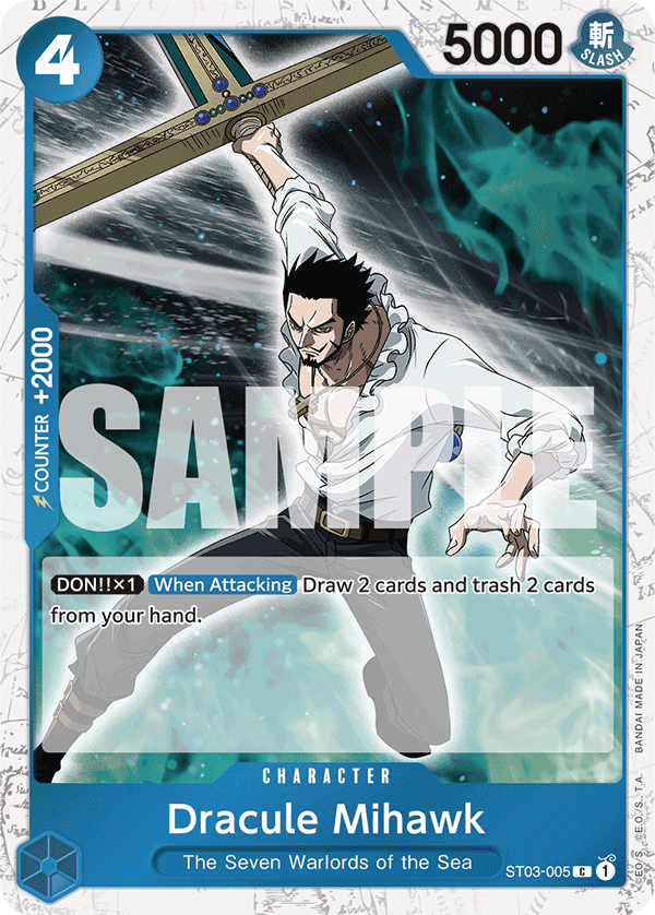 Dracule Mihawk (Starter Deck 3: The Seven Warlords)[Jolly Roger Foil](ST03-005)