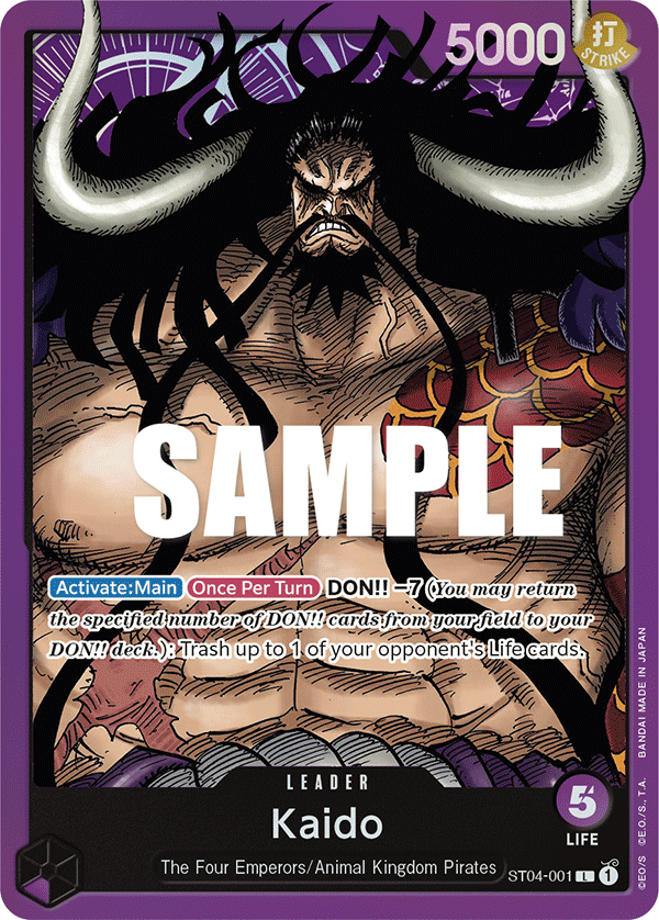 Kaido Leader (Starter Deck 4: Animal Kingdom Pirates)(ST04 - 001)