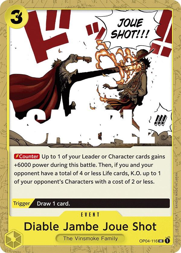 Diable Jambe Joue Shot OP04-116 (Kingdoms of Intrigue) 