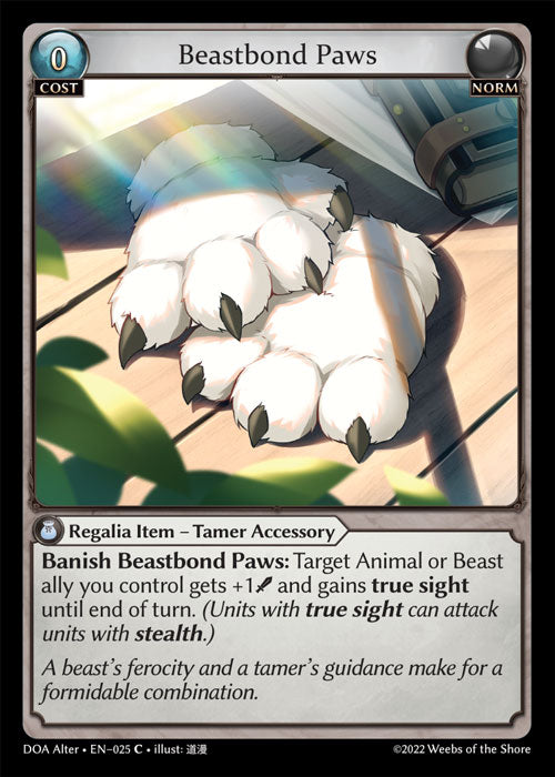 Beastbond Paws (Dawn Of Ashes)(DOA-025)