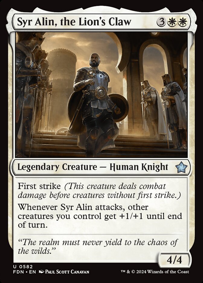 Syr Alin, the Lion's Claw 582/291 (Foundations) 