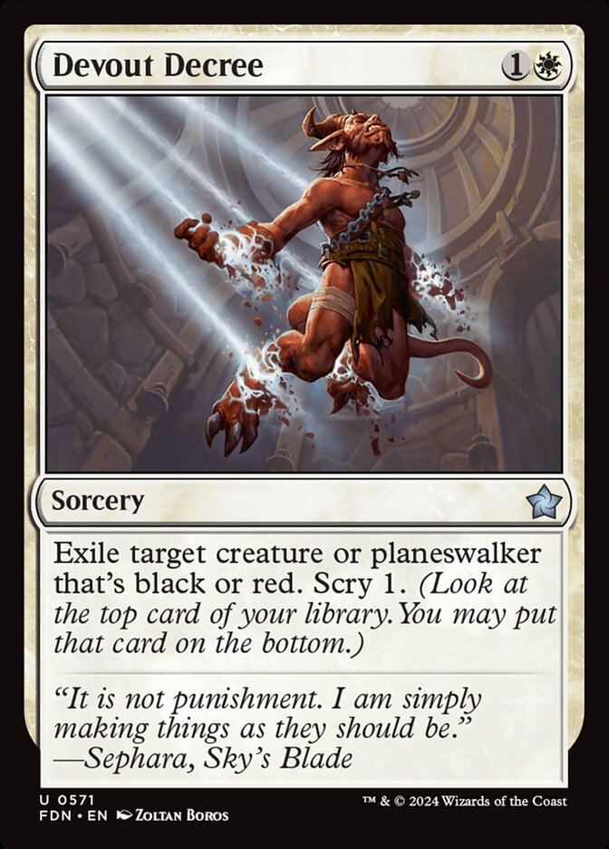 Devout Decree 571/291 (Foundations) 