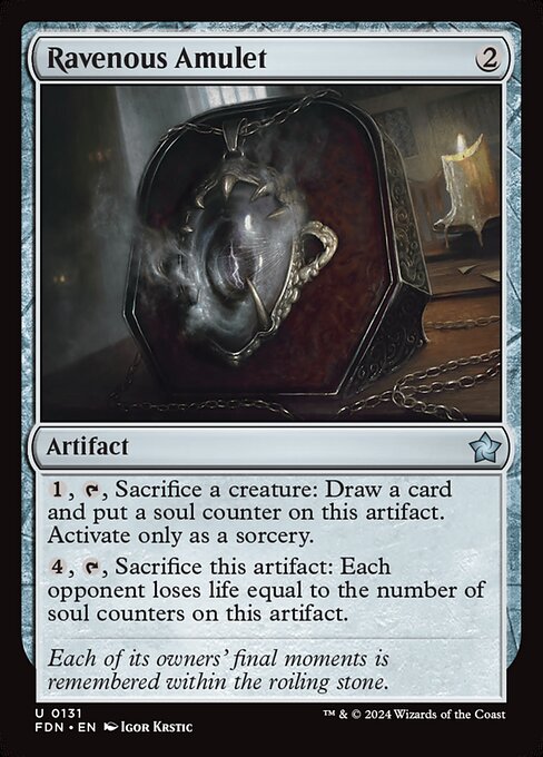 Ravenous Amulet - Foil (Foundations)(FDN-U-0131)