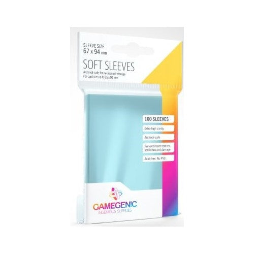 Gamegenic Soft Card Sleeves (67mm x 94mm) (100 Sleeves)