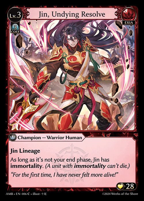 Jin, Undying Resolve (Mortal Ambition)(AMB-006)