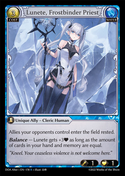 Lunete, Frostbinder Priest (Dawn Of Ashes)(DOA-178)