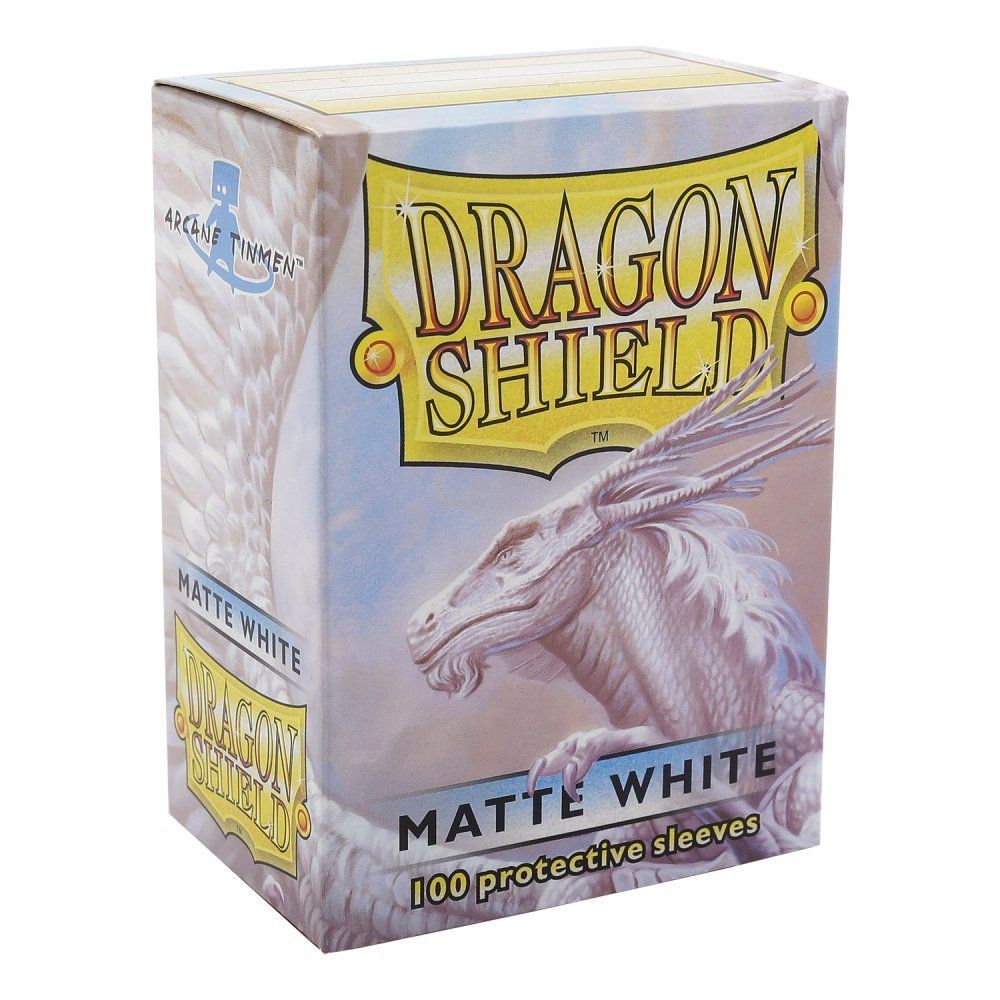 Dragon Shield Sleeves (100 Sleeves) Standard Size  - White MATTE