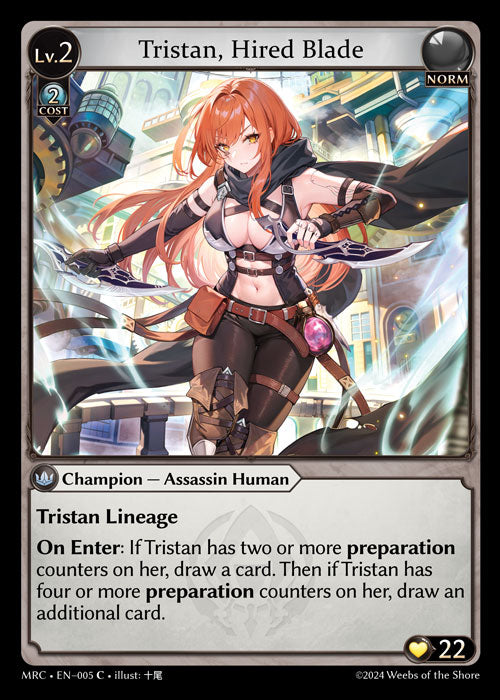 Tristan, Hired Blade (Mercurial Heart)(MRC-005)