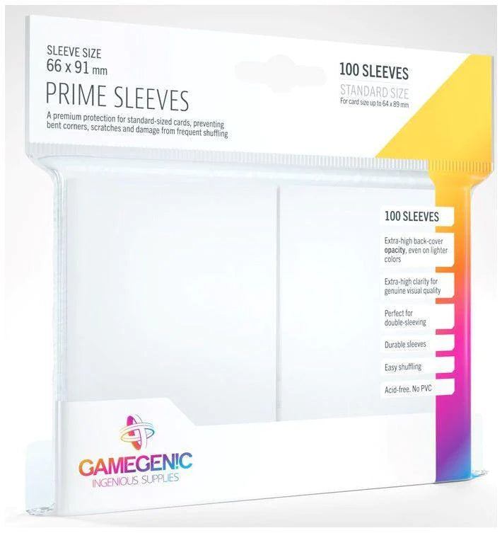 Gamegenic Prime Card Sleeves (66mm x 91mm) (100 Sleeves) - White