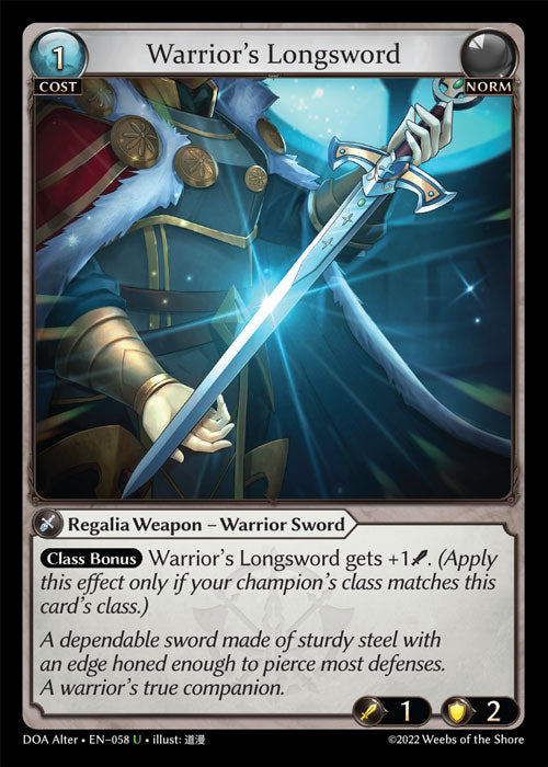 Warrior's Longsword (Dawn Of Ashes)(DOA-058)