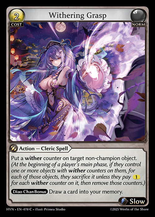 Withering Grasp (Abyssal Heaven)(HVN-070)